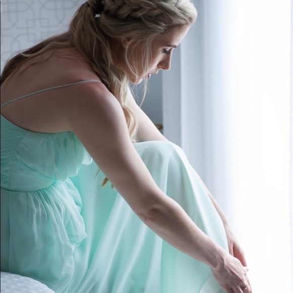 Mint, summer, bridesmaid dress - Picture 2 of 4